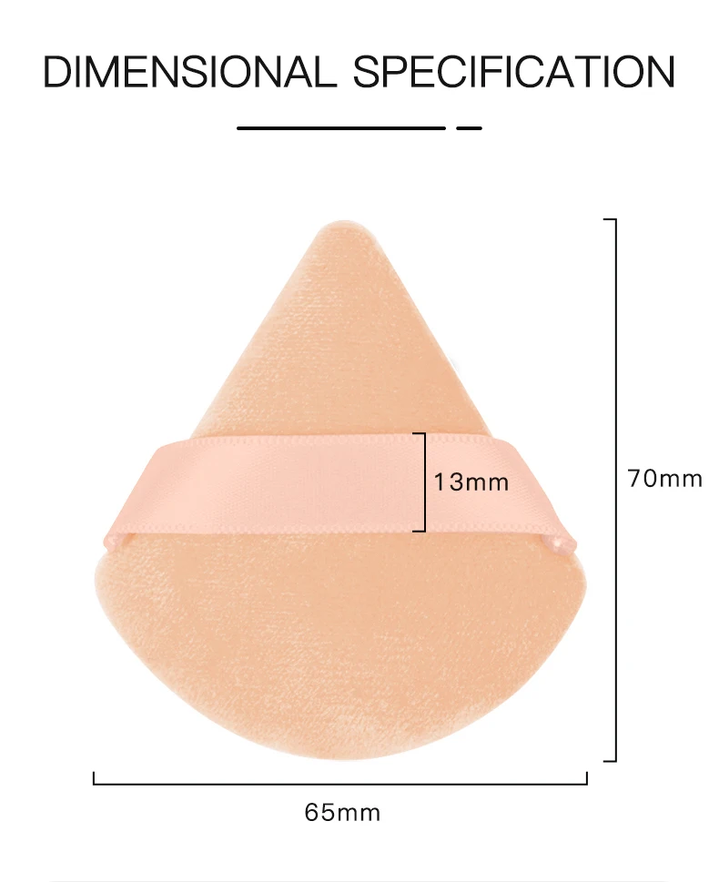 8 pezzi di trucco cosmetico spugna in polvere sciolta triangolo soffio privato floccato soffio di polvere utilizzato per il trucco del viso