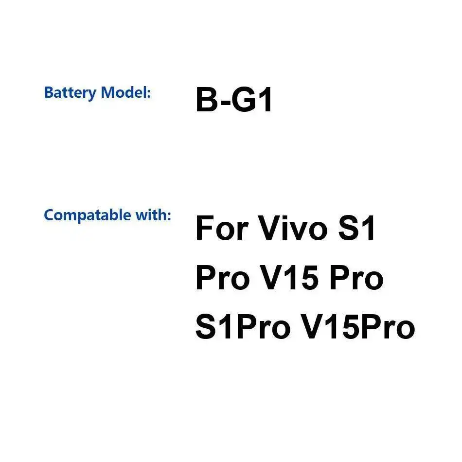 

B-G1 3700 мАч для Vivo S1 Pro V15, долговечный аккумулятор для мобильного телефона