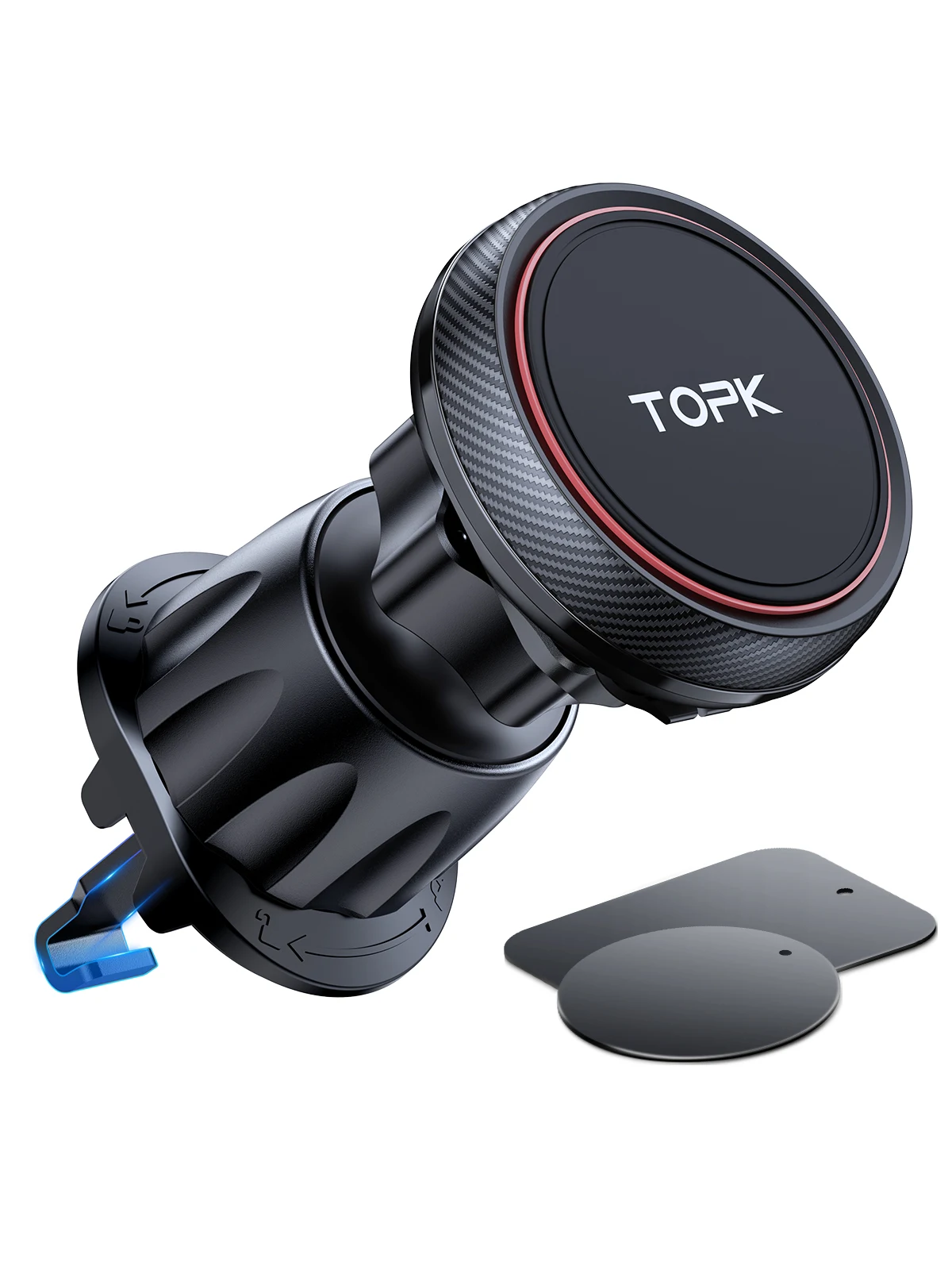 TOPK magnetische autotelefoonhouder, verbeterde N52 supersterke magnetische mobiele telefoonhouder voor auto-ontluchter compatibel met alle telefoons - afbeelding 2