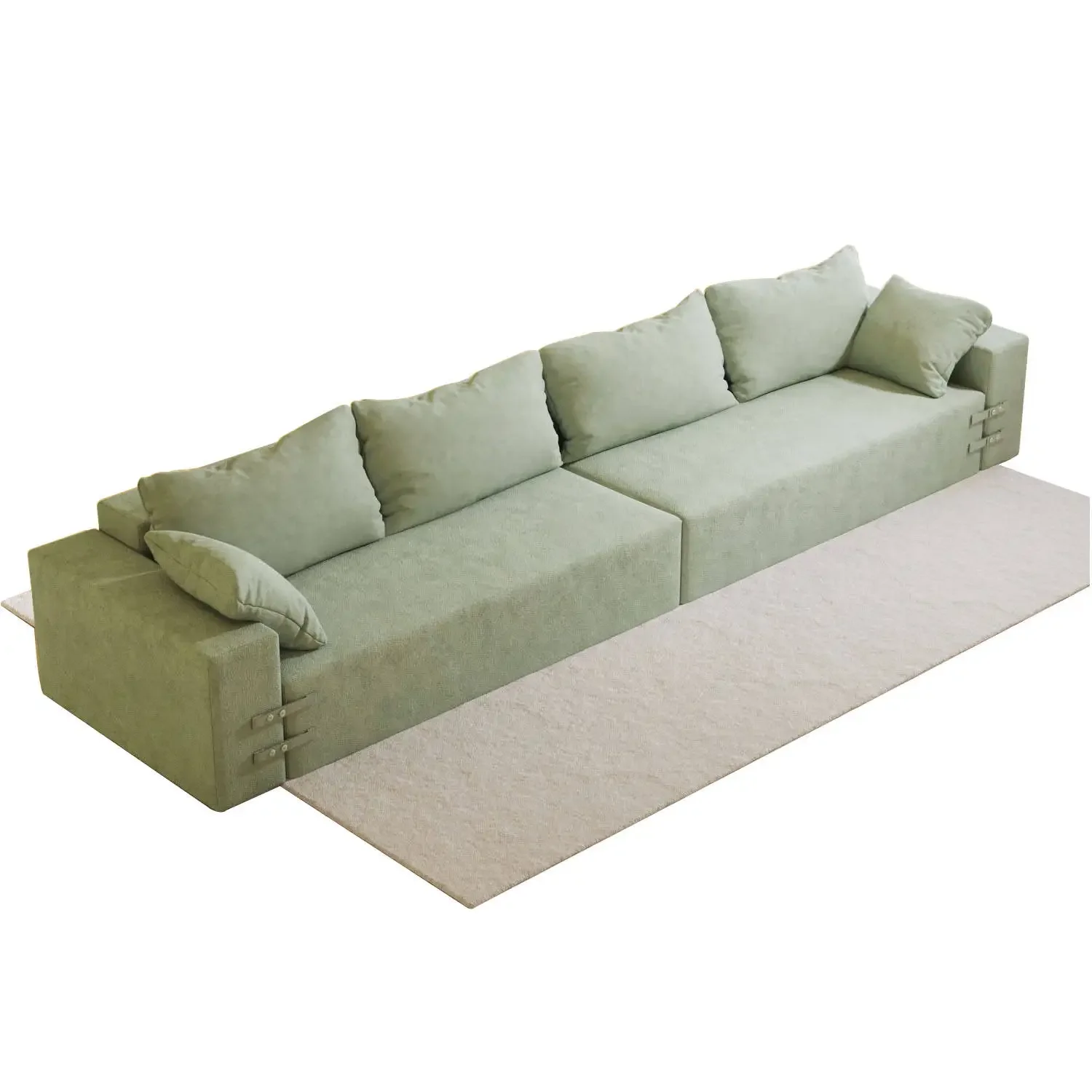 Sofa Manufacturer Green Sectional L-shaped Compressed Living Room Foam Sofa Bed Modern Corner Modular Couch Bedrooms Home Office