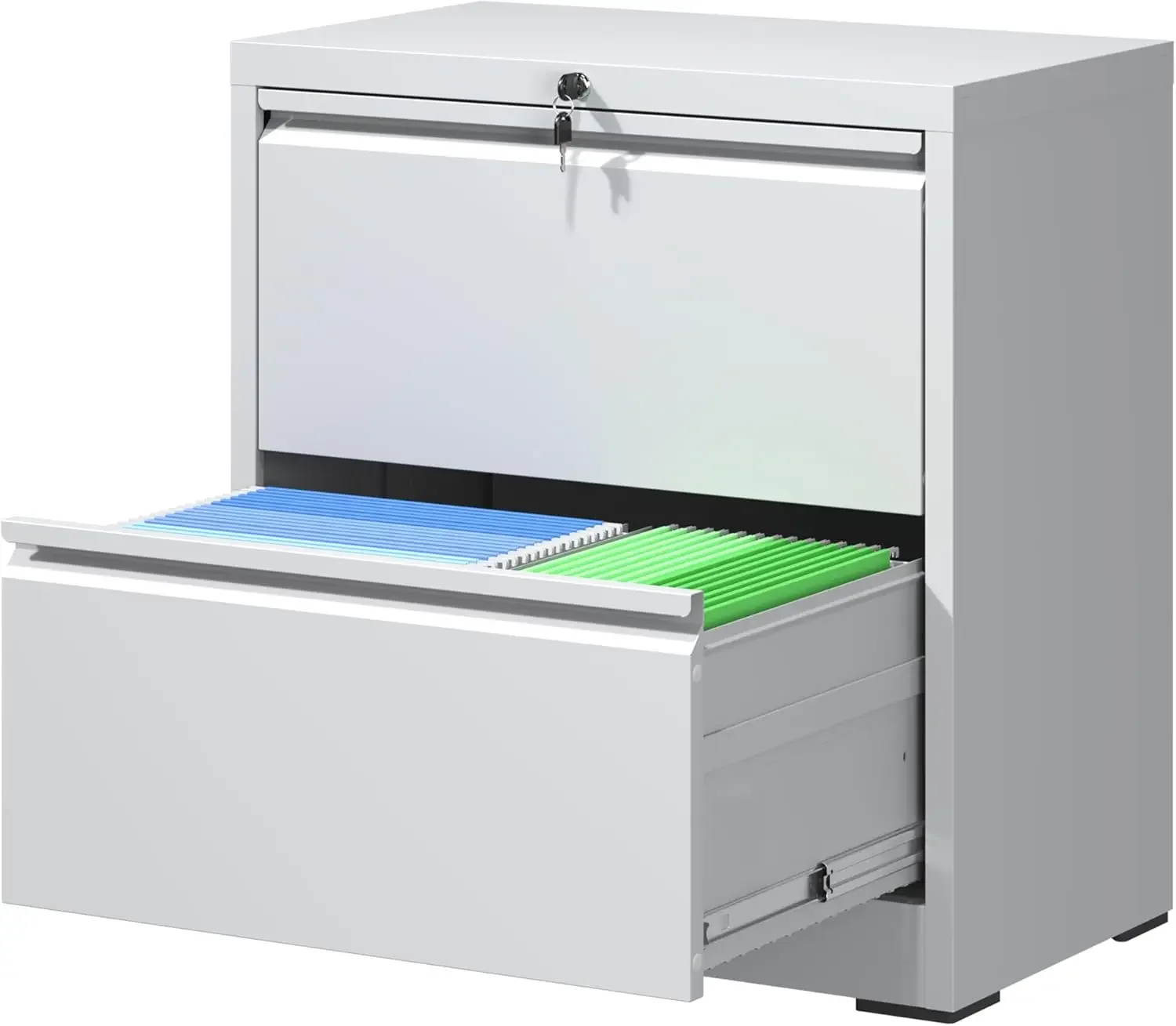 Lateral File Cabinets with 2 Drawer,Metal Lateral Filing Cabinet for Home Office,Wide Steel Storage Cabinet Commercial Drawer fo