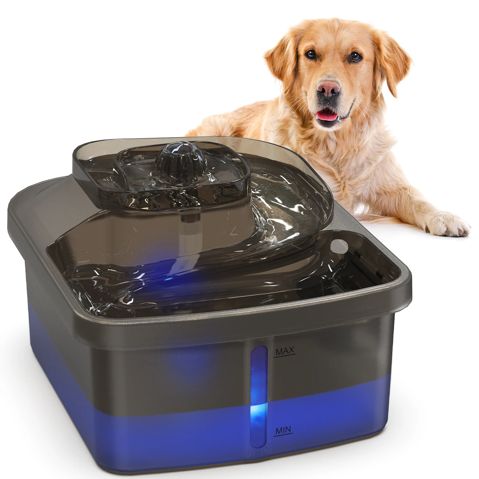 Ultrafiltration Large Capacity 8L Multi-Level Cat Fountain With 3 Drinking Area Food-Grade Material BPA-free Dog Water Fountain