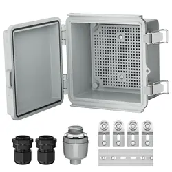 DaierTek Scatola di giunzione elettrica esterna Resistente alle intemperie 6x6x4 Scatola di progetto impermeabile in plastica IP67 Custodia Nema per WiFi solare