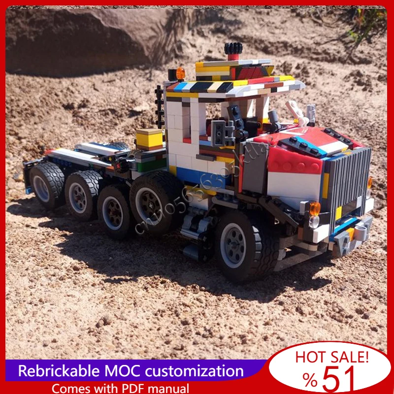 1103PCS Oshkosh M1070 HET Serious 4520 Truck Model MOC DIY Building Block Brick Creative Assembly Toy For Children Birthday Gift