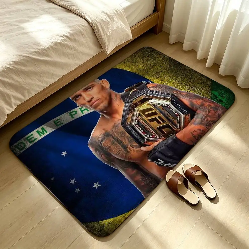 U-Ufc Charles Oliveira Shower Room Absorbent Small Floor Mat Soft Comfortable Decorative Foot Mat