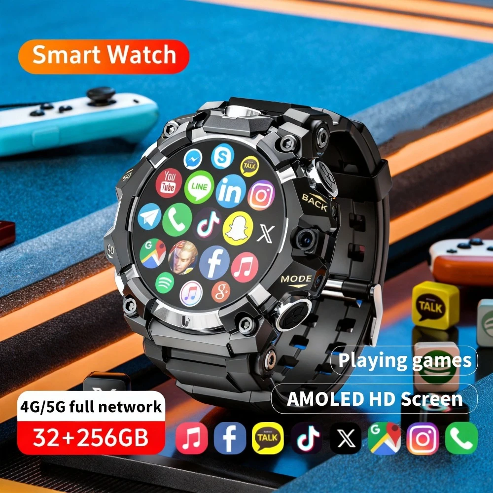 

Original Q668 Android 10.0 5G LTE Smart Watch With Dual Camera GPS WIFI SIM Card Slot Global Version Smartwatch