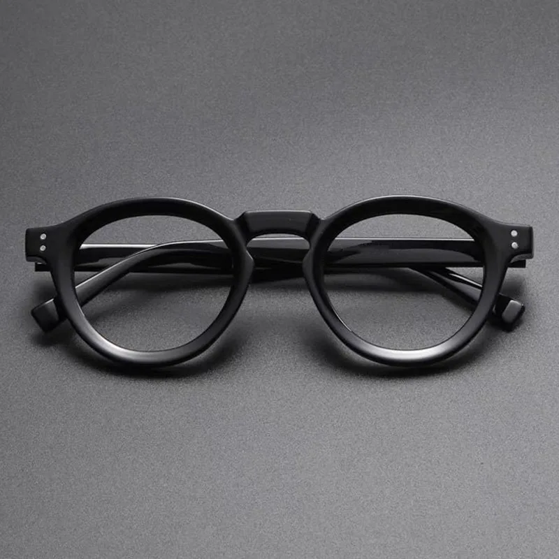 UVLAIK Vintage TR90 Glasses Frame Men Thick Insert Metal CP Eyeglass Frame Women Retro Decoration Classic Myopia Optical Eyewear