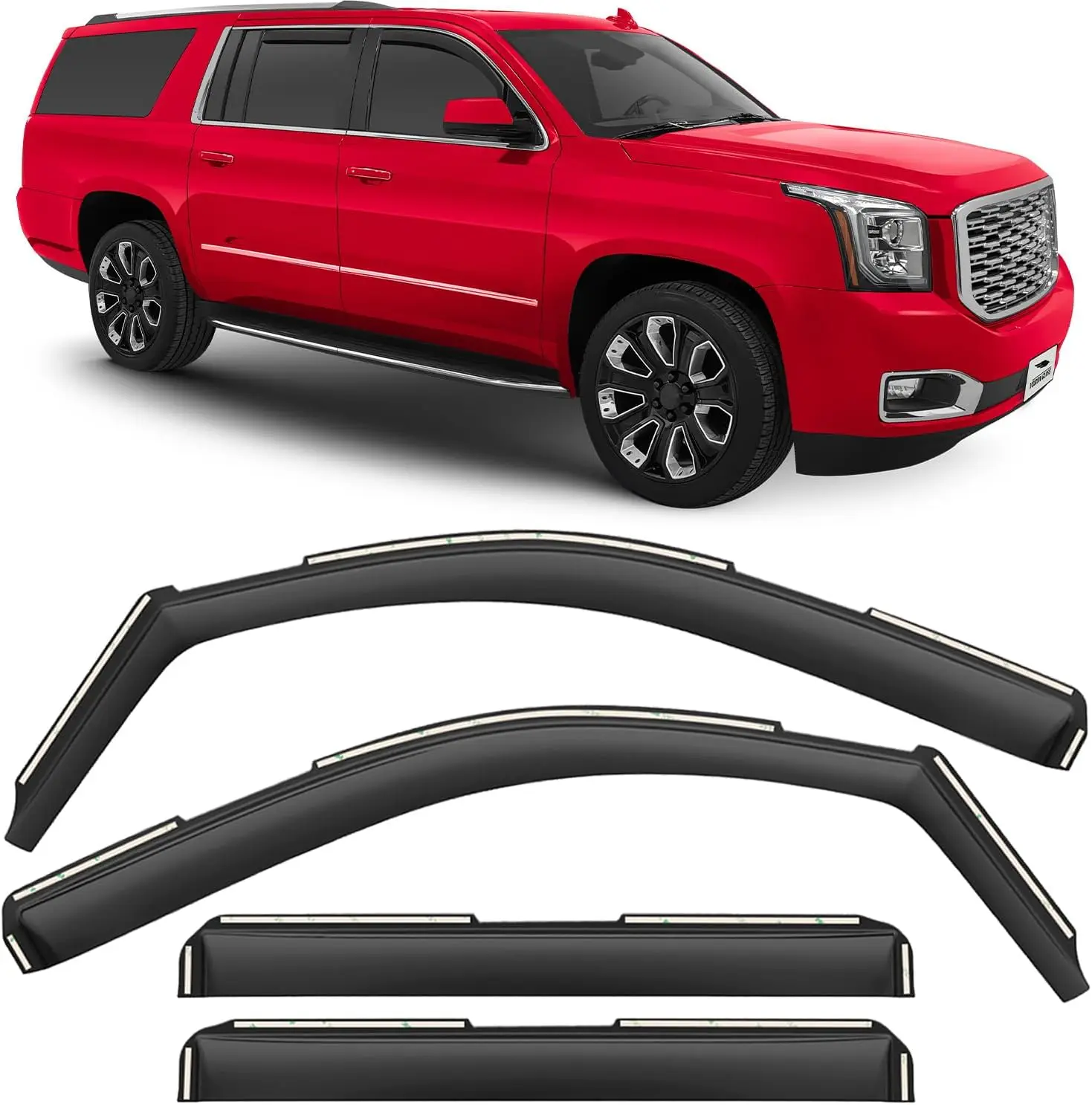 

Rain Guards for GMC Yukon XL 2015-2020, In-Channel Window Deflectors, 4 Pieces