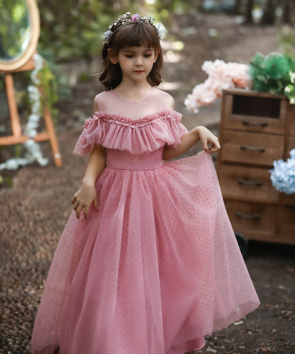 Long Children Prom Dresses Girl Kid's Princess Dresses For Bridesmaids Clothes Child Girl Ceremonial 14 years robe enfant fille