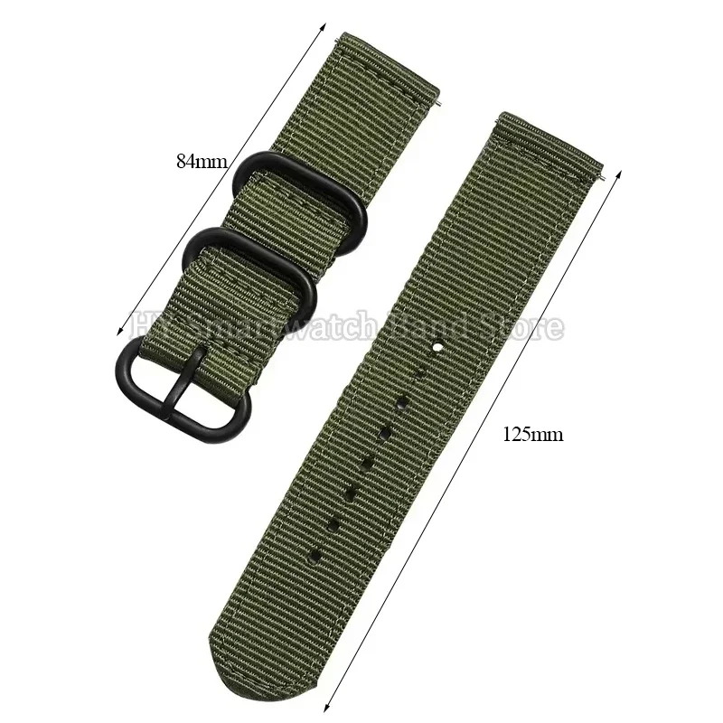 18mm 20mm 22mm 24mm Nylon Strap for Samsung Watch4/5/6 for Seiko for Huawei Gt3/4 Quick Release Watch Strap Men Women Sport Band