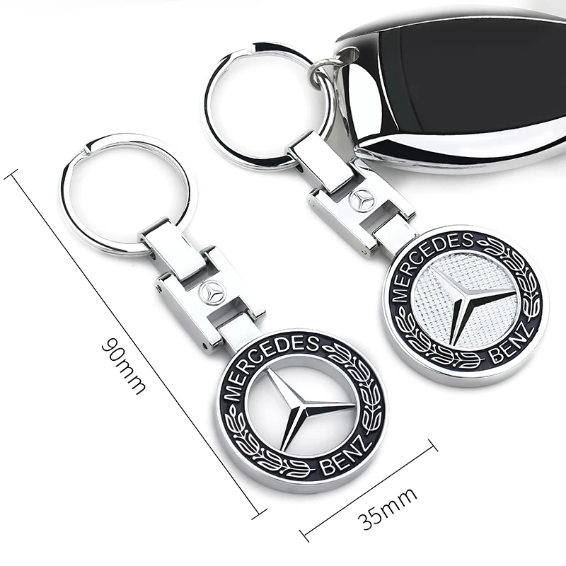 1Pcs Car Emblem Keychain Metal Key Ring Accessories For Mercedes Benz AMG Smart W205 C300 W203 W206 W108 W124 W126 W140 W168