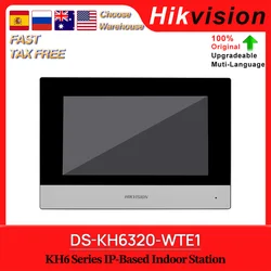 Hikvision Originale multilingue DS-KH6320-WTE1 Touch screen da 7 pollici Stazione interna basata su IP Ricevi chiamate Visualizzazione dal vivo da remoto WIFI