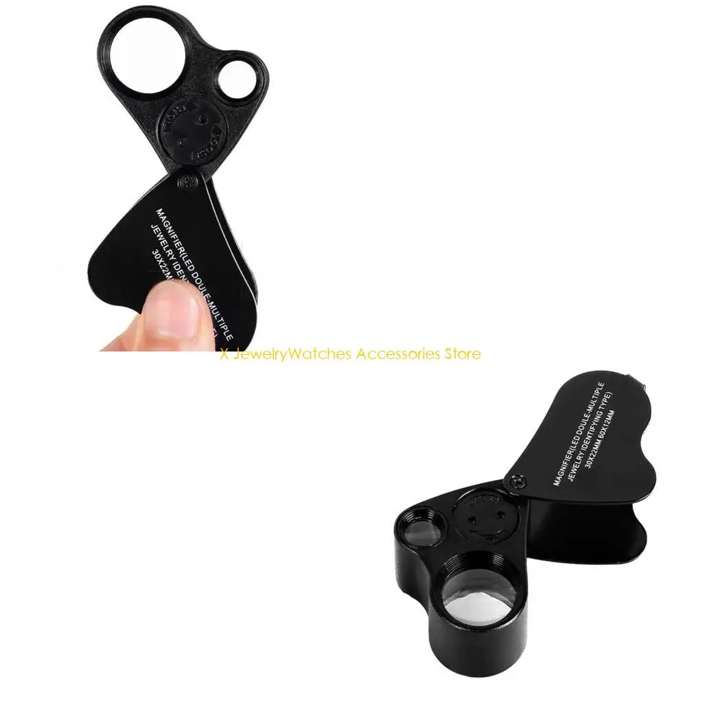 

31KD 2 шт. портативный набор увеличительных инструментов для ювелирных изделий профессиональная лупа для проверки драгоценных