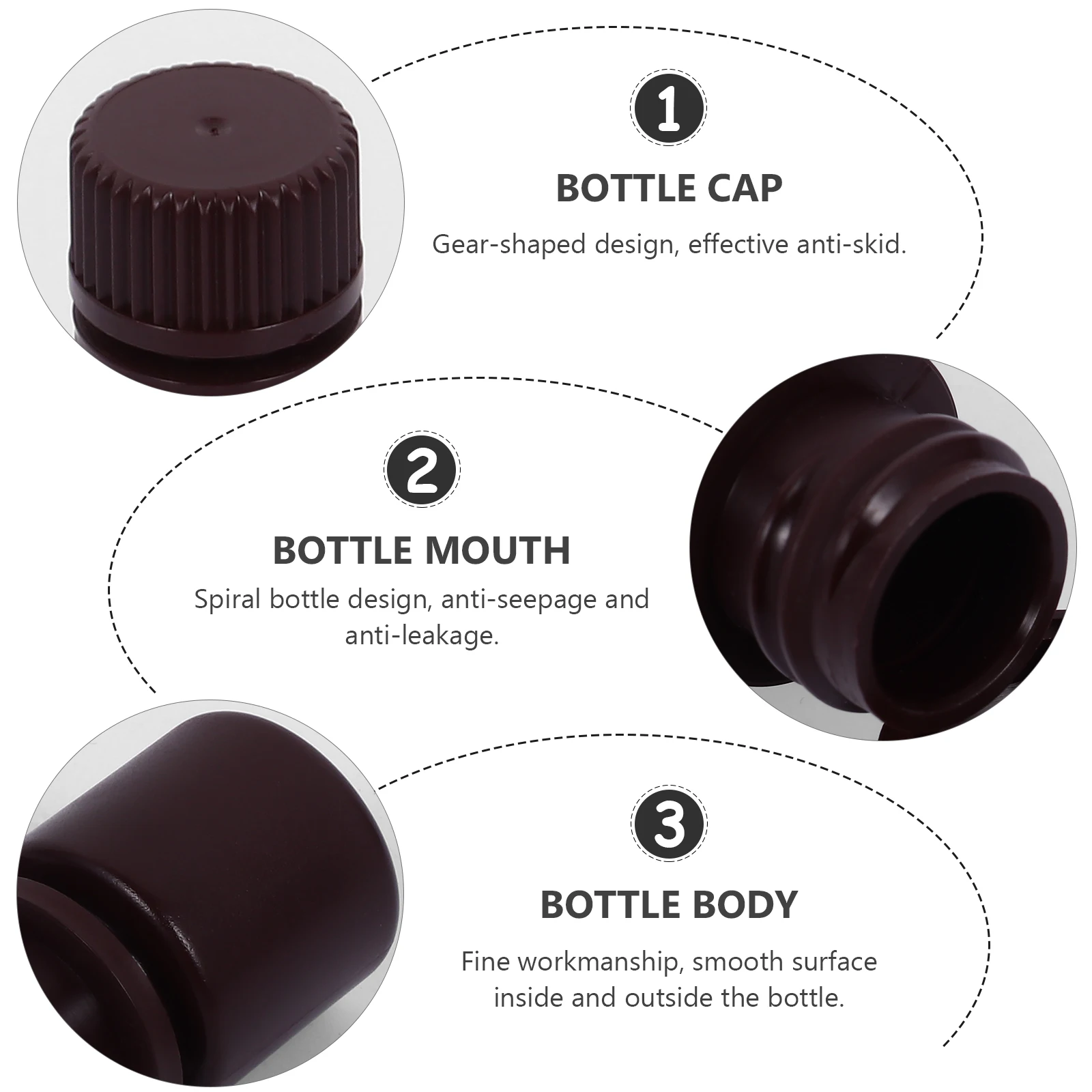 

20 Pcs Reagent Bottle Containers with Lids Sample Bottles Empty for Liquid Chemical Plastic Storage