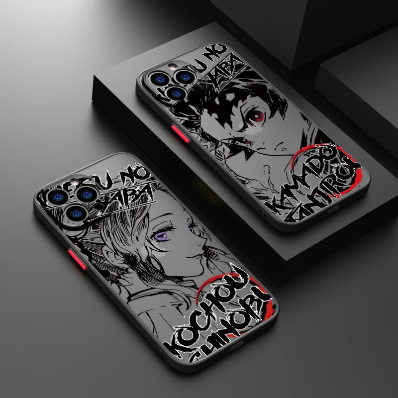 Demon Slayer Anime For Xiaomi Redmi Note 13 12S 11T 11S 10S 9T 9S 9 Pro Plus Max Lite Frosted Soft Matte Phone Case