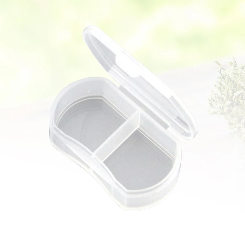 

Portable Pill Box 2 Grids Containers Storage Case Organizer Medicine Safe Dustproof Durable Travel Use Lightweight Compact