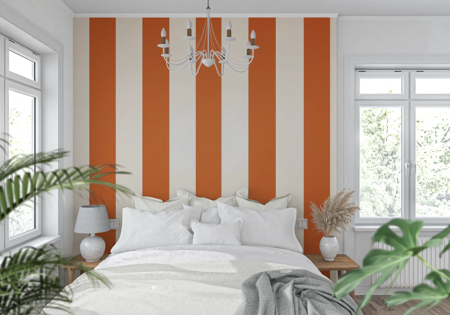 Striped interval wallpaper can be customized in any color. Striped wallpaper for living room and bedroom decoration paintings