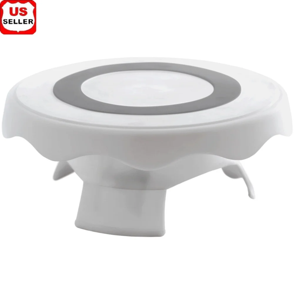 

Регулируемая подставка для поворотного стола для торта, нескользящая высота основания от 3,45 до 5 дюймов, удобное хранение, идеальное украшение для дня рождения, свадьбы