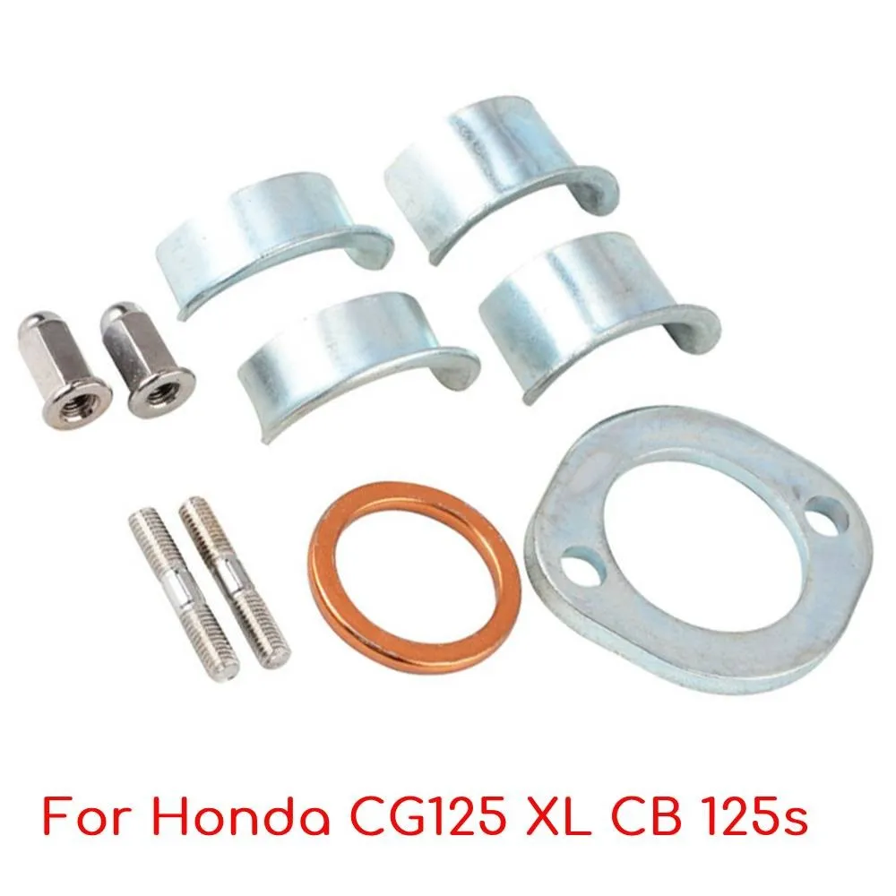 Accessories Exhaust collet clamp kit ​ Collars For Honda CG125 XL CB 125s Muffler Parts Replacement Practical New