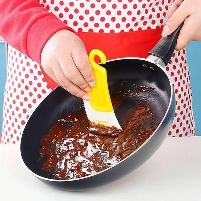 1/2/3Pcs Küche Schaber Öl Fleck Reinigung Silikon Spachtel Kuchen Backen Gebäck Gadgets Schmutzige Pfanne topf Gerichte Reiniger Werkzeuge – Detail 2