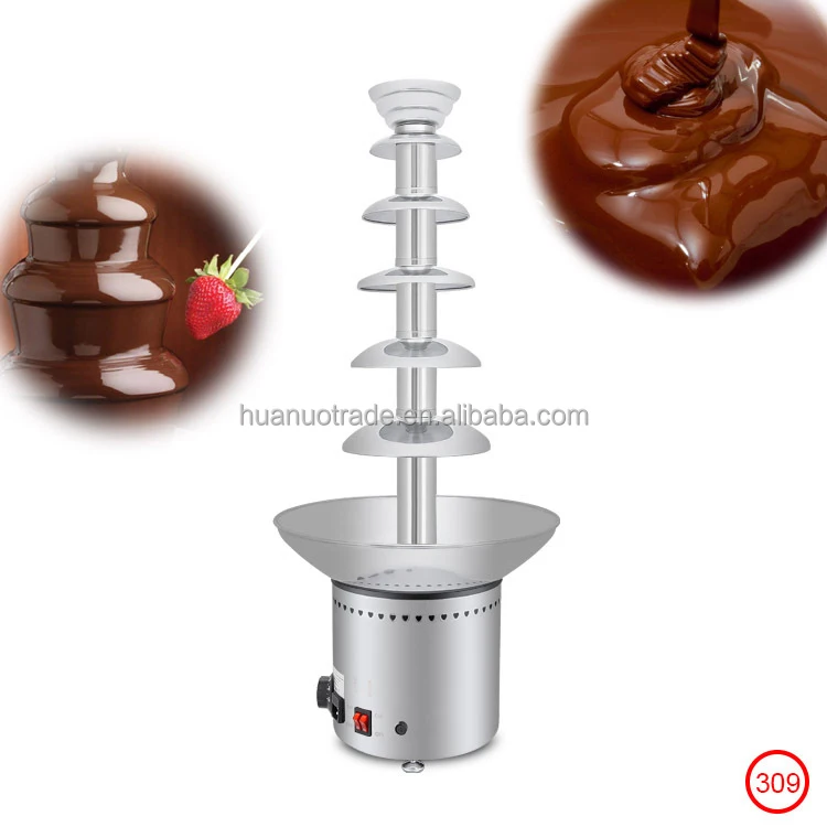 Huanor Automatic Recirculating Chocolate Waterfall Spray Machine Food-grade Stainless Steel 7-Layer Easy Operate 1-Year Warranty