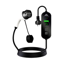 Electric Car Charger TYPE-2 Charging Cable EV Charging Station Wallbox with LED Digital Display Electric Charger 3.5KW 5M 8-16A