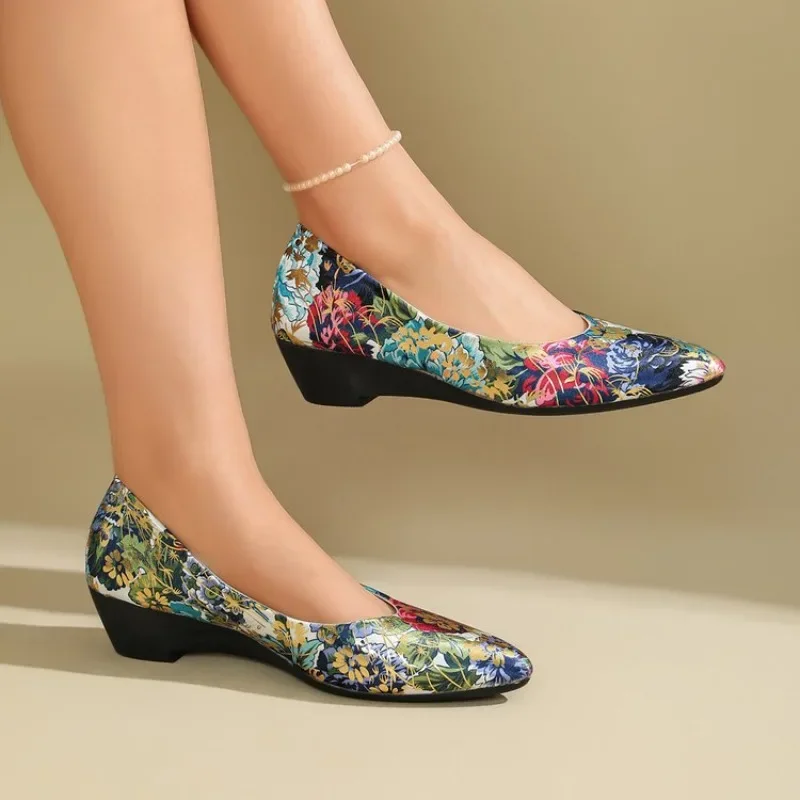 Frühling Herbst Print-Design Spitze Damen Halbhohe Schuhe 2026 Mode Einfacher Stil Outdoor Freizeitschuhe für Frauen – Detail 3