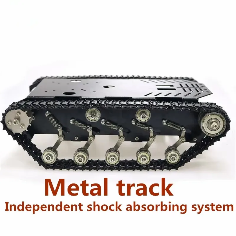 Metalowe podwozie czołgu z silnikiem Plstaic/Stainless Track Robot Car do zestawu robota ROS Programowalny samochód robotyczny RC