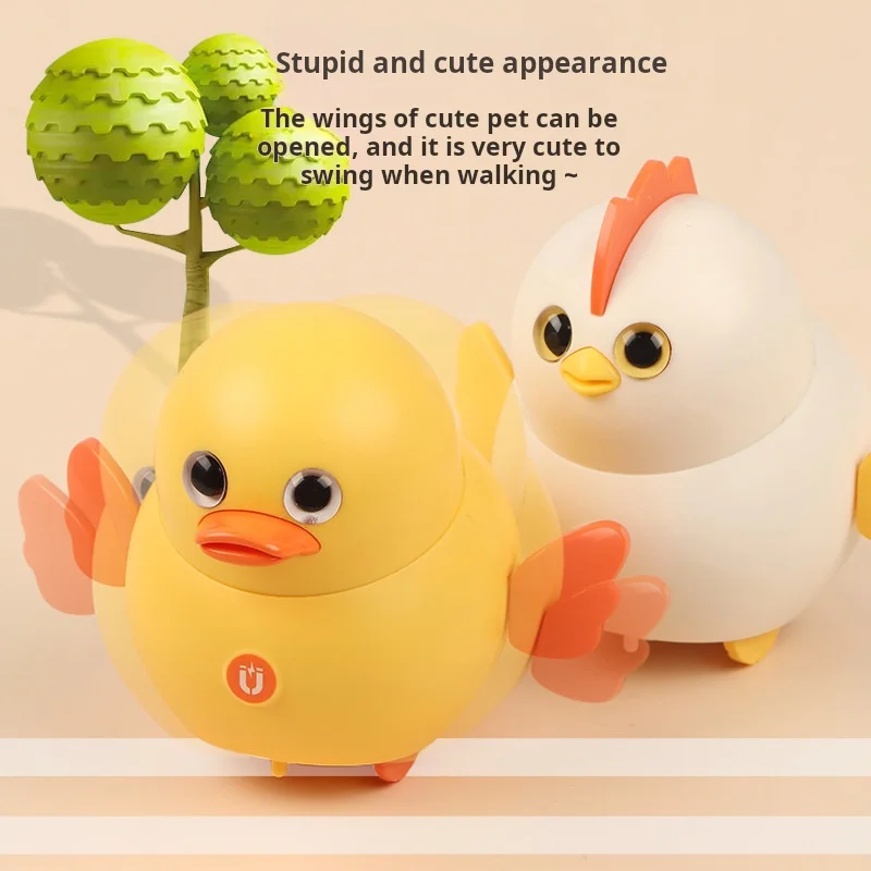 Crianças Power-Driven Wobble Duck Toy, Montessori Bebê, Frango, Pet Squad, Magnet Crawl, Wobbler