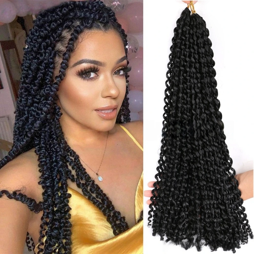 

Passion Twist Synthetic Crochet Braiding Hair Curly Crochet Braiding Hair 18 Inch Ombre Synthetic Crochet Braiding Fiber Hair