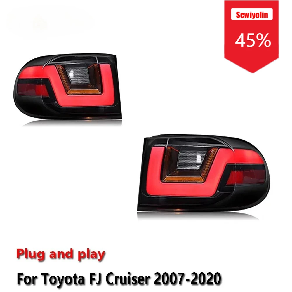 

Sewiyolin автомобильные светодиодные задние фонари в сборе для Toyota FJ Cruiser 2007-2020 авто противотуманные DRL тормозные указатели поворота Plug and Play