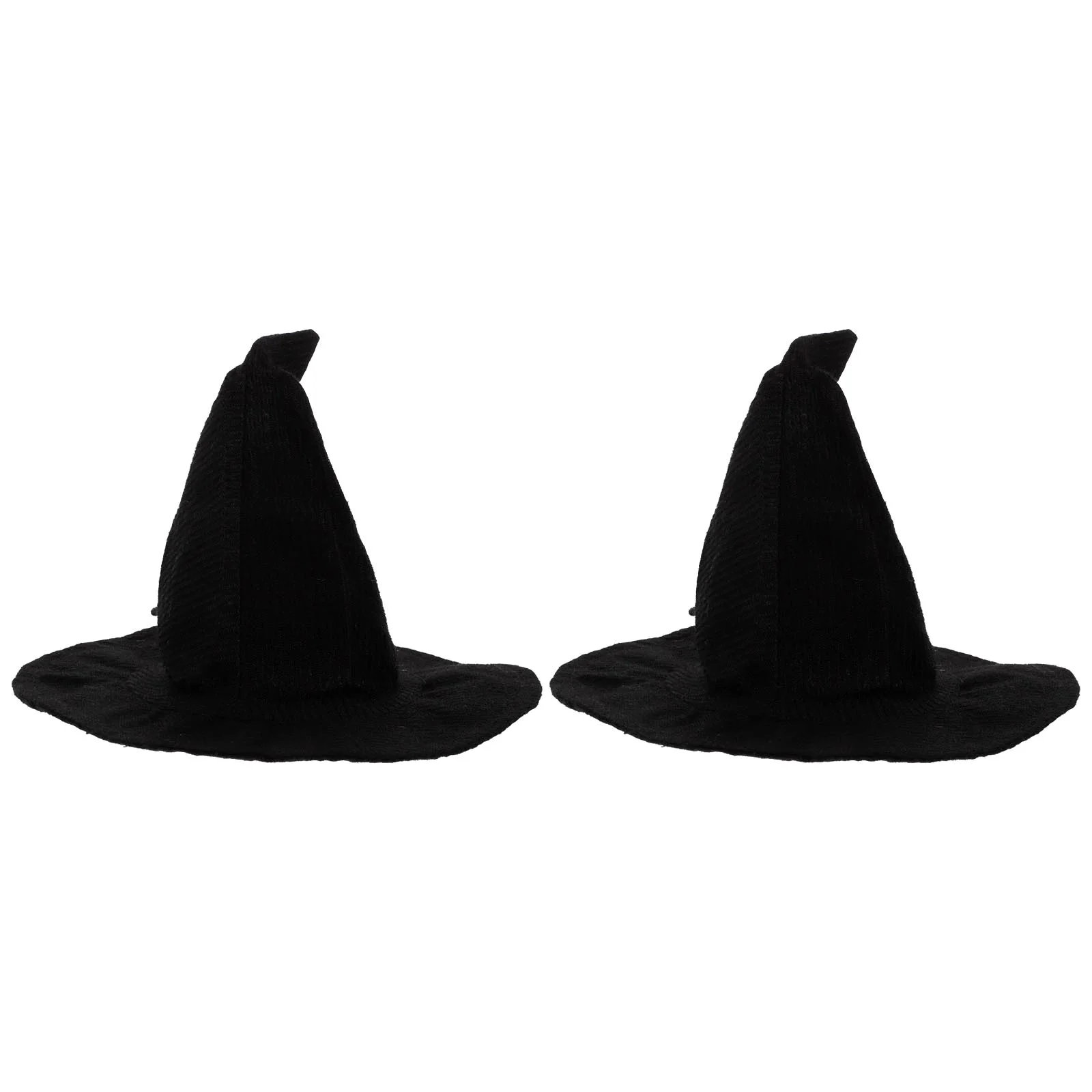 

2 Pcs Costumes Pet Pointed Hat Halloween Props Witch for Dog Black Headdress Man