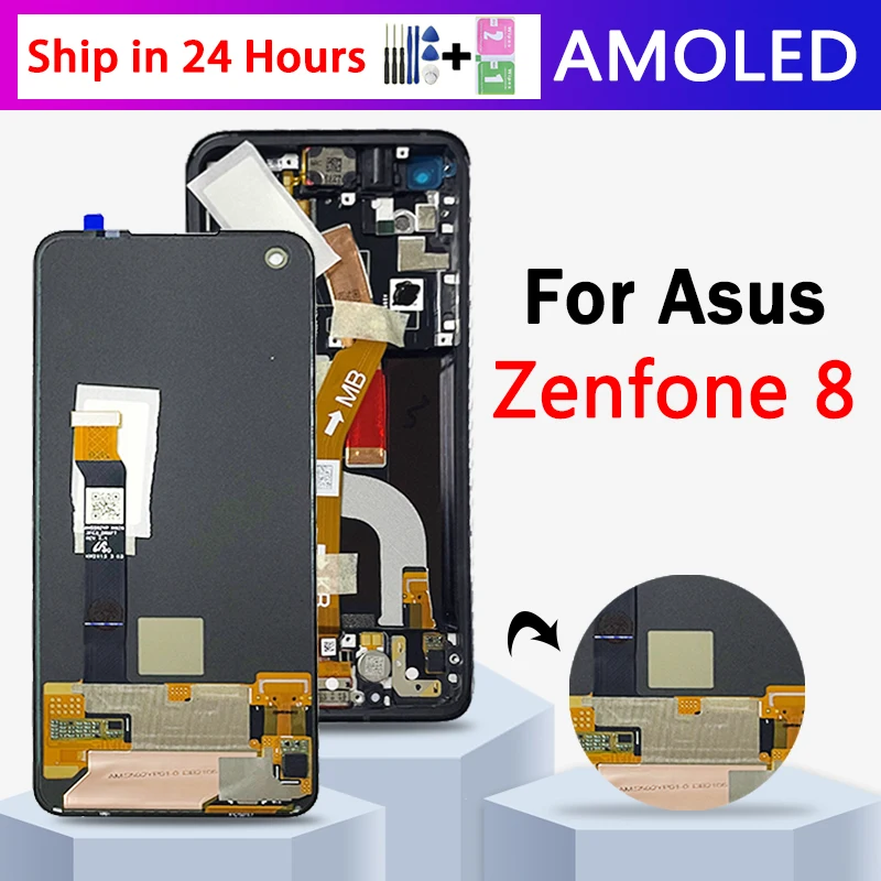 59-amoled-for-asus-zenfone-8-8z-2a007eu-i006d-lcd-display-screen-touch-panel-digitizer-for-asus-zs590ks-lcd-with-frame