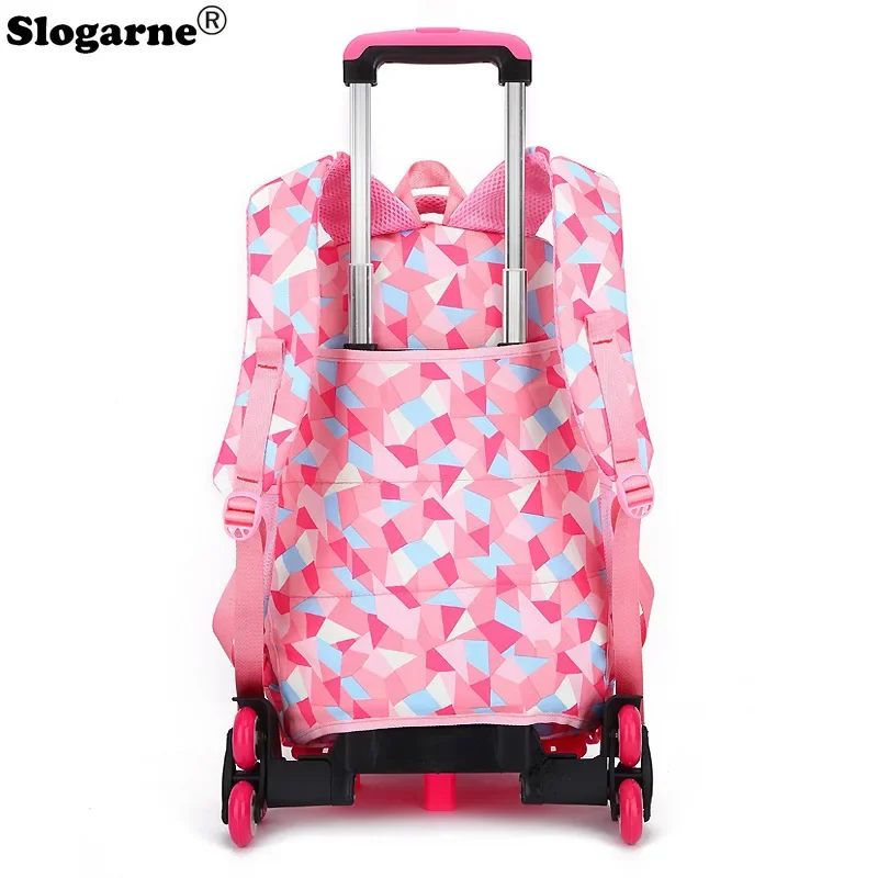 New Waterproof School Bag Student High Capacity Rolling Backpacks Kids Trolley Wheeled Bag Children Backpack Wheels Bags Mochila