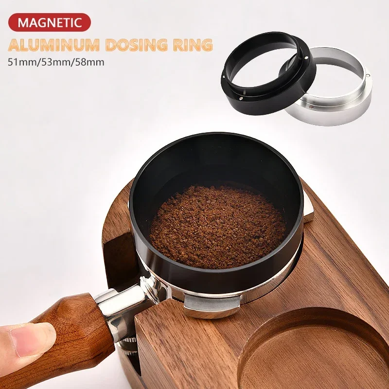 51mm/53mm/58mm Coffee Accessories Aluminum Magnetic Metering Ring Suitable for Brewing Bowl Barista Tools Espresso Equipment Bar