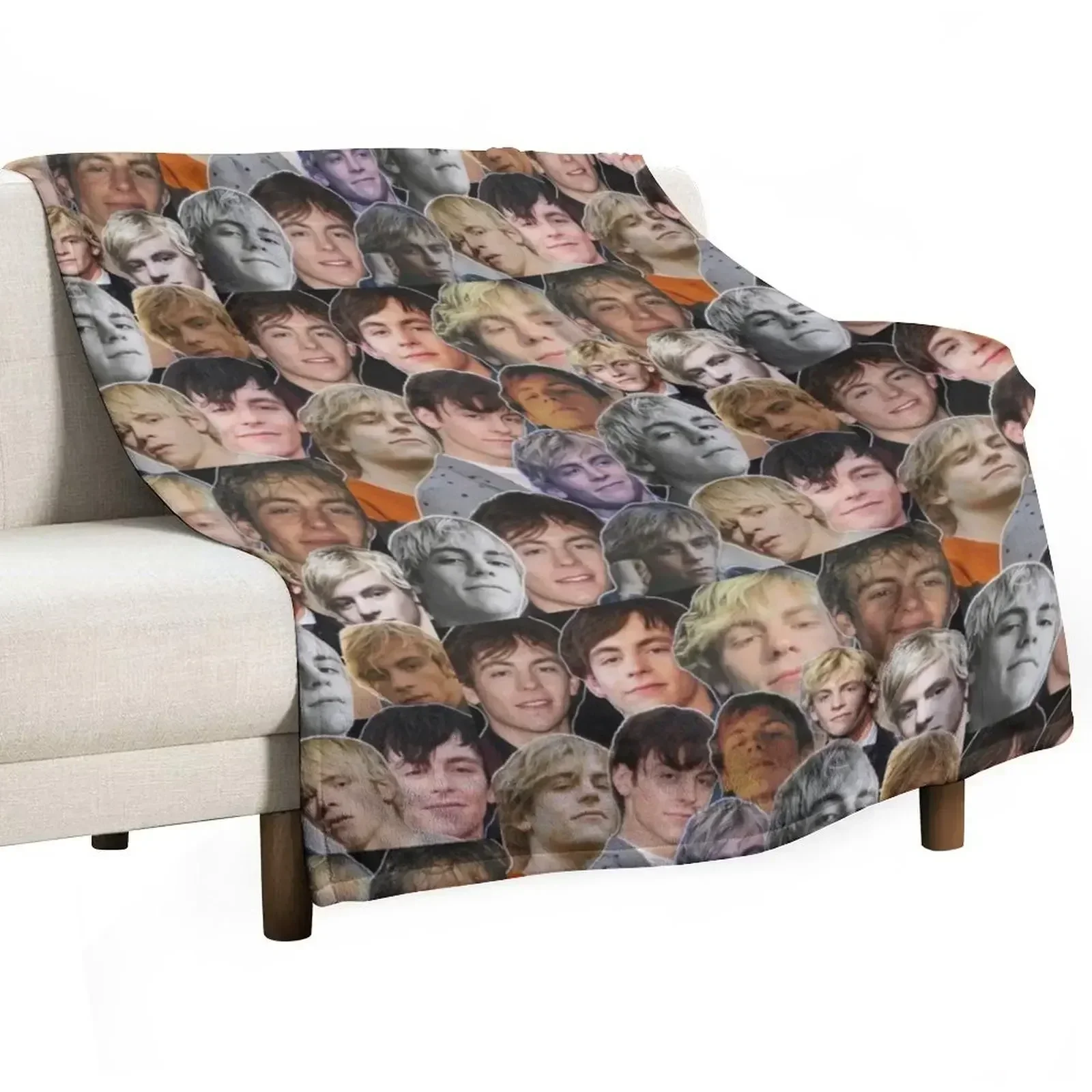 ross lynch photo collage Throw Blanket manga Hairys Blankets