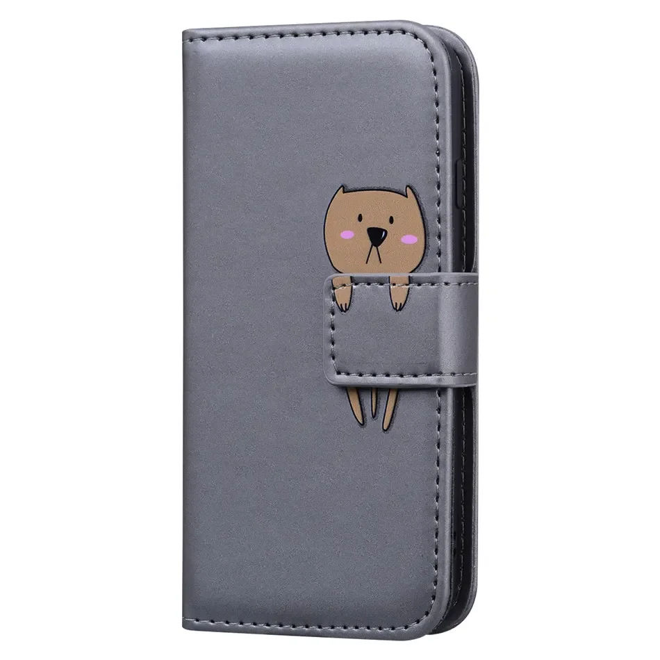 Wallet Photo Frame Case For Motorola Moto G9 Play E7 Plus Cute Animal Card Slots Cover #SAA