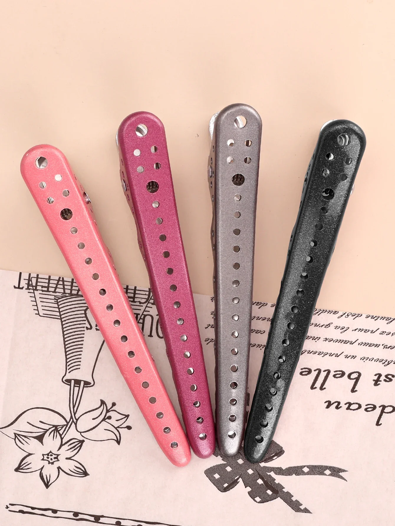 

Fluffy Hair Root Clip Metal Aluminium Duckbill Barrettes for Women Curly Hair Styling Haircut Salon Tools