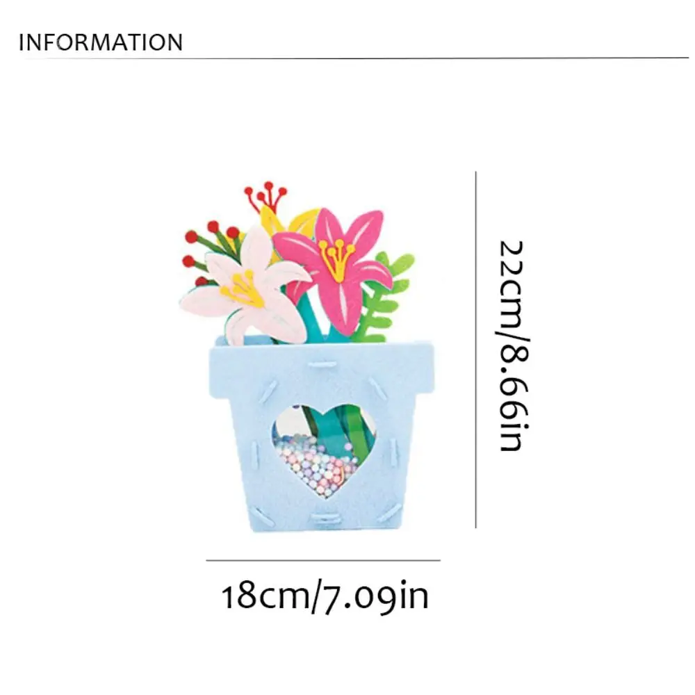 ลูกปัดกระถางดอกไม้แบบทำมือสำหรับของเล่นงานฝีมืองานฝีมือช่อดอกไม้งานประดิษฐ์ทำมือกระถางปลูกต้นไม้ของเล่นสำหรับแม่ดอกทิวลิป