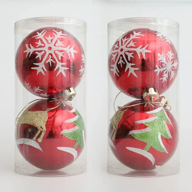 12CM 2pcs Christmas Balls Set Multicolor Christmas Decorations 2023 New Year Xmas Tree Ornaments Set for Home Party