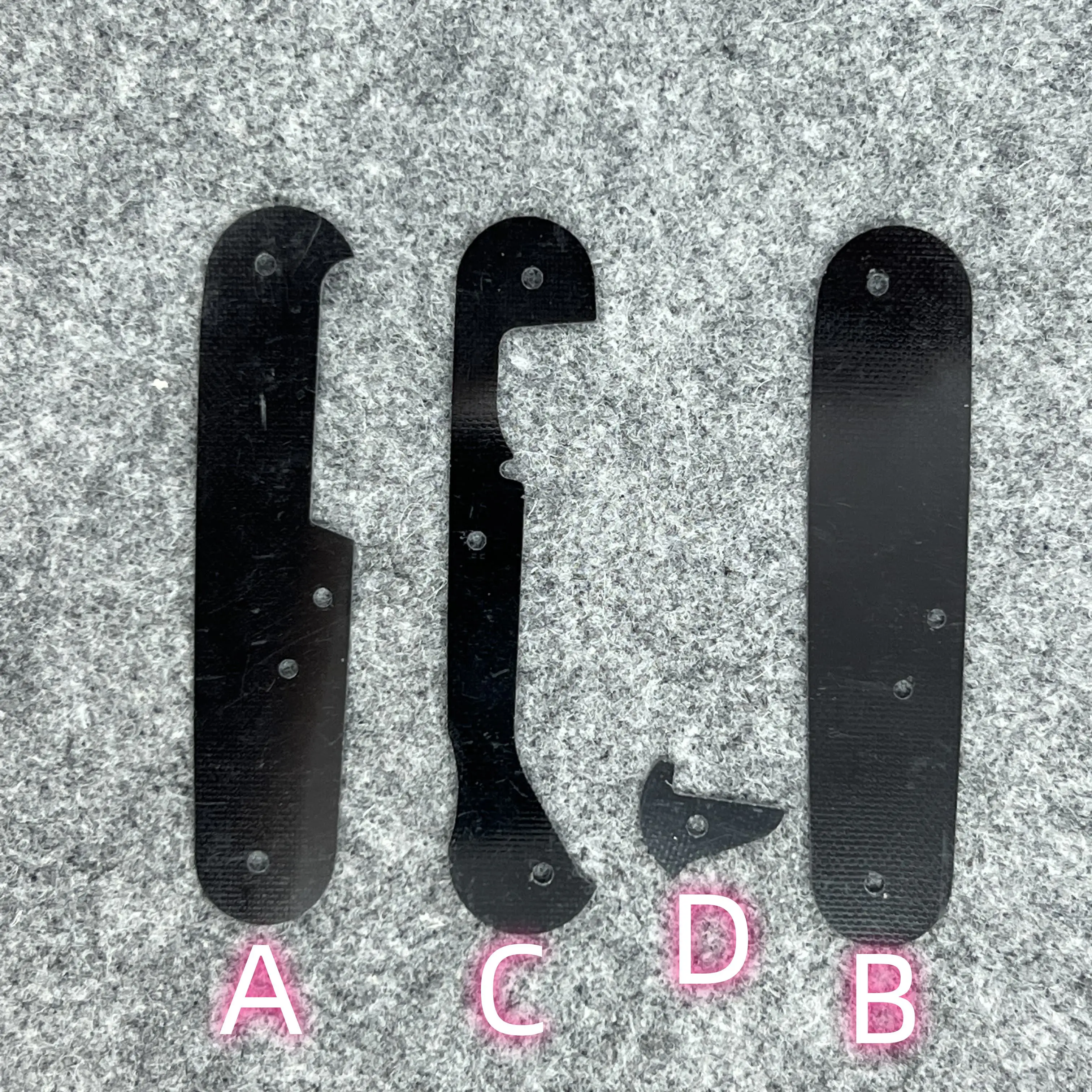 Black Color Material G10 Liner Lining Spacer Gasket For 91mm Victorinox Swiss Army Knife SAK DIY MOD Accessories
