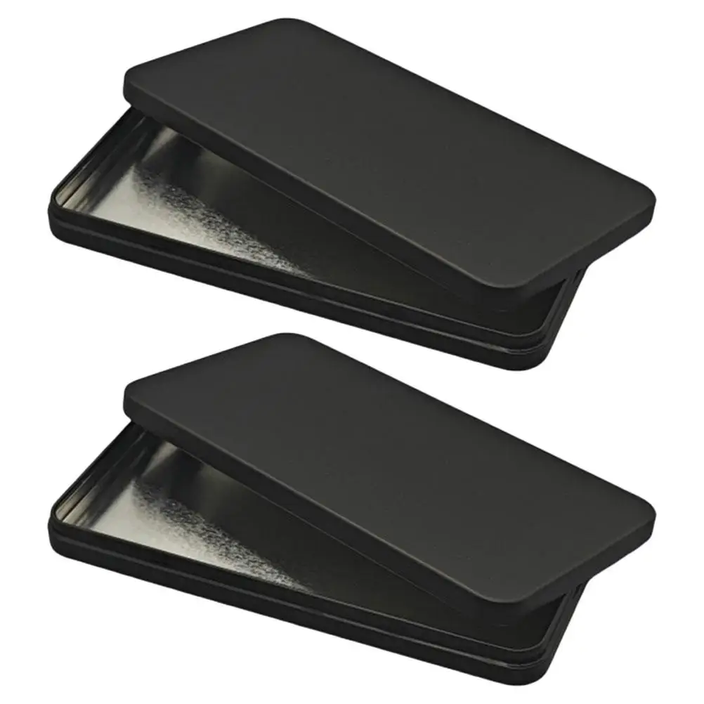 2 Pcs 숨겨진 돈 현금 상자 청구서 스탬프 홀더 Tinplate 트레이에 대 한 스토리지 주최자