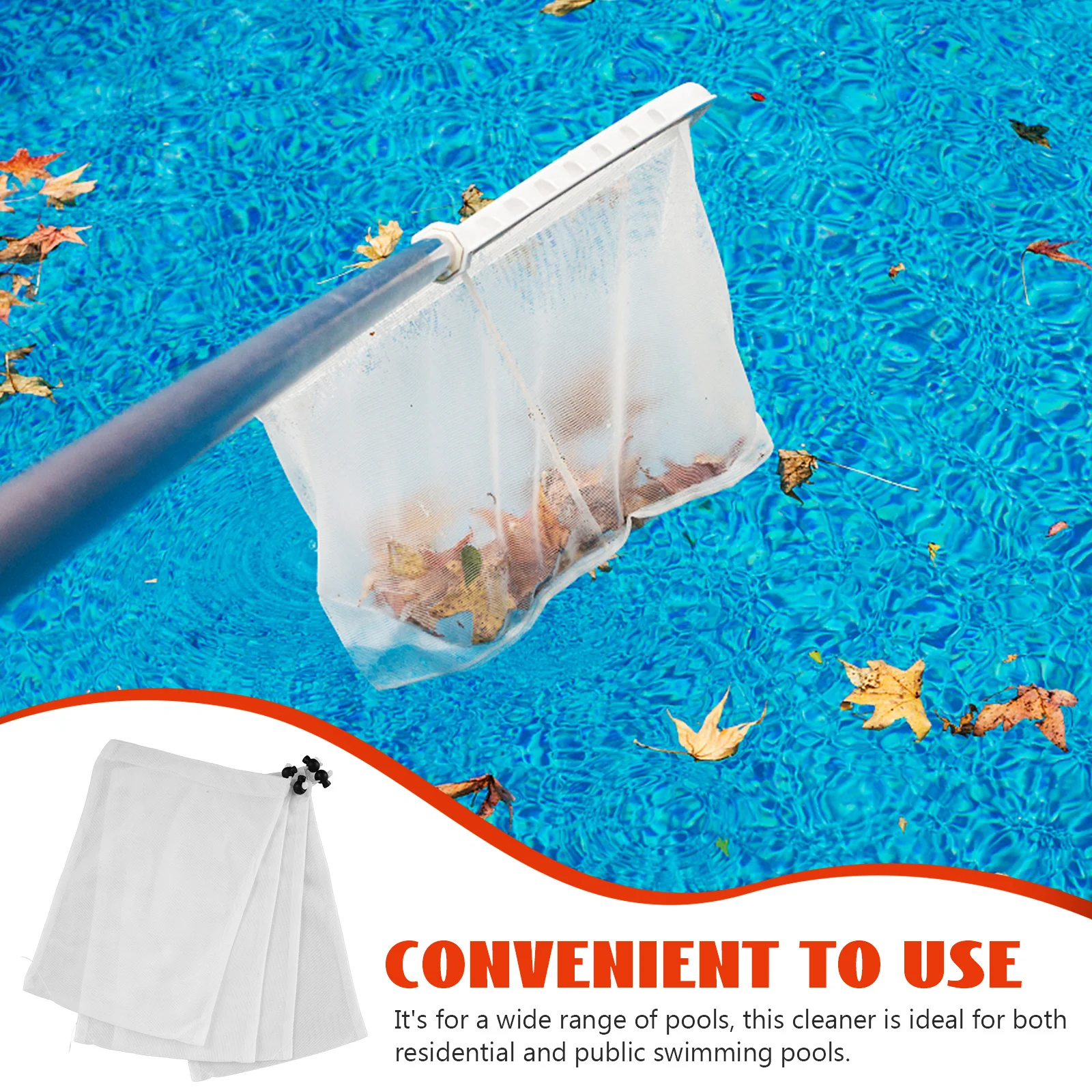 4 قطعة تجمع فراغ استبدال شبكة حقيبة مقشدة الجوارب مجموعة لداخل حمامات السباحة فوق الأرض ورقة الحطام تصفية صافي حمام سباحة #3