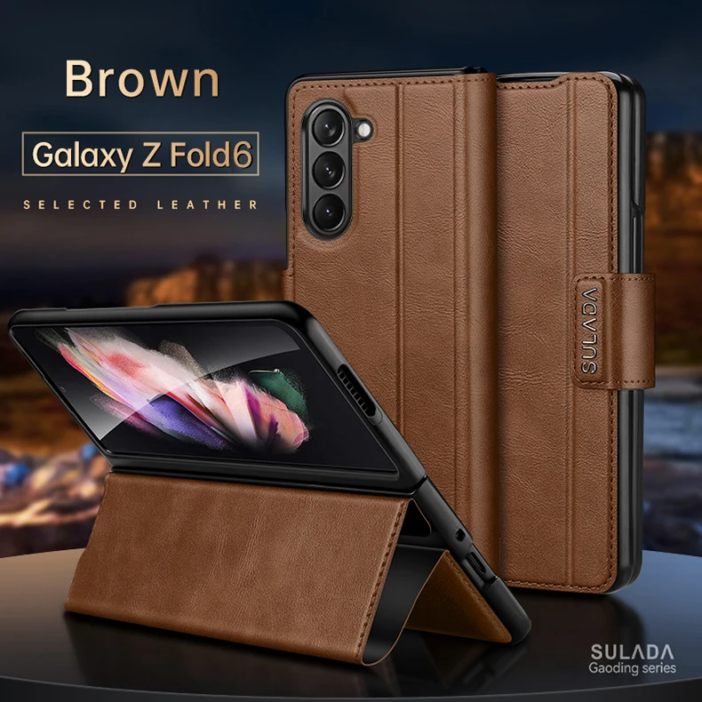 

Anti-Dust Shockproof Leather Bag Case for Samsung Galaxy Z Fold 6 5 4 Fold5 Fold4 Fold6 Full Body Cover Funda