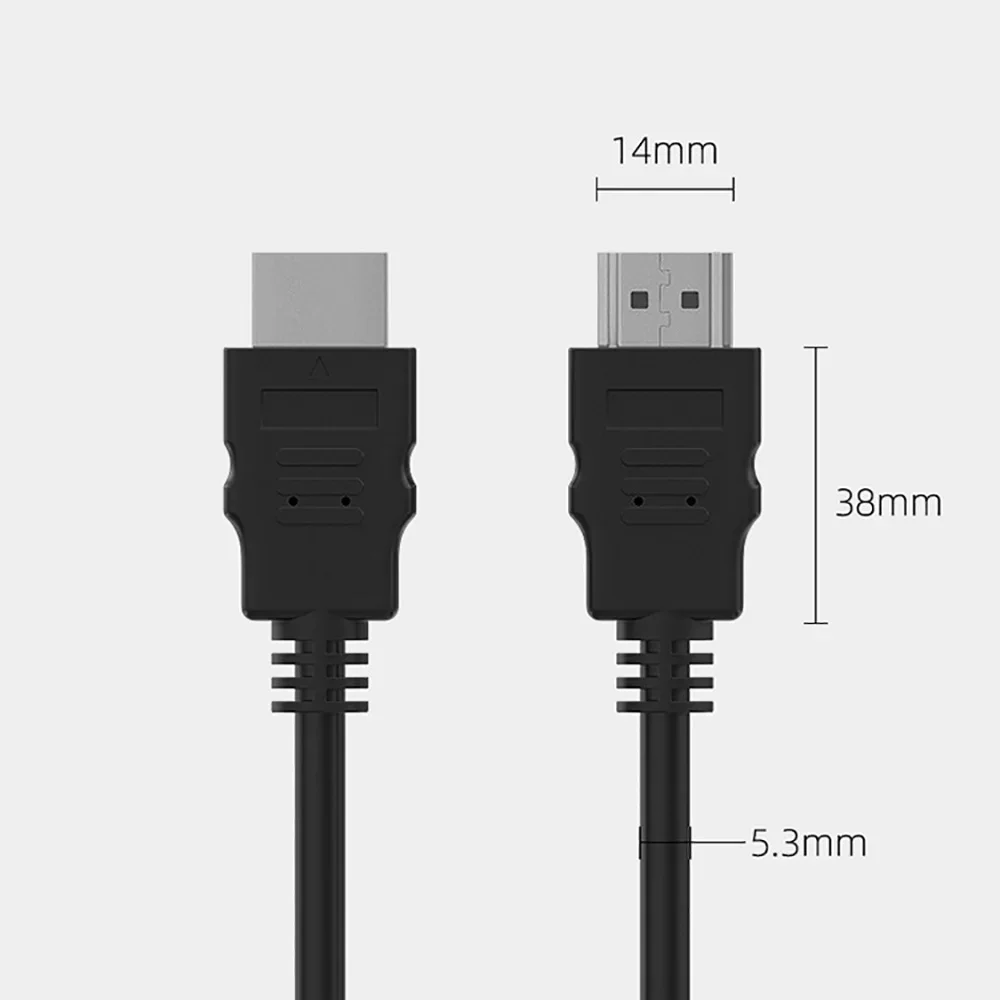 HDMI-compatible Cable Video Cables Silver Plated 1.41080P 3D Cable for HDTV Splitter Switcher OD 5.5mm HDMI to HDMI Cable