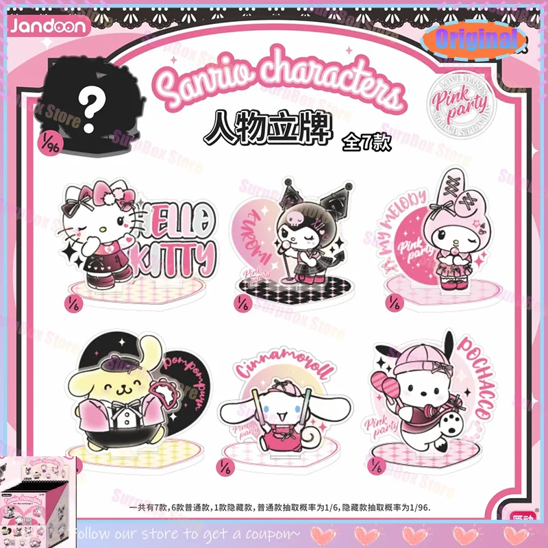 

Аутентичная акриловая фигурка Hello Kitty, коллекционная модная игрушка в глухой коробке, милый персонаж, настольная игрушка в режиме ожидания, культурный креативный подарок