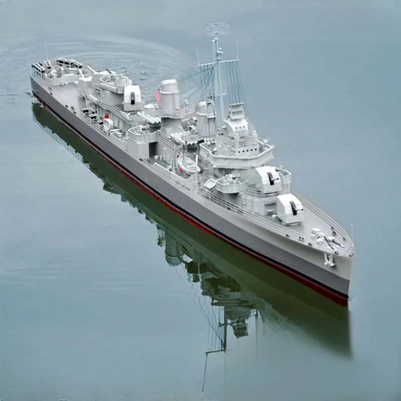 1/72 Rc Fletcher Klasse Destroyer Model Afstandsbediening Elektrisch Schip Model Afgewerkt Speelgoed Cadeau Oorlogsschip Model Marine Slagschip