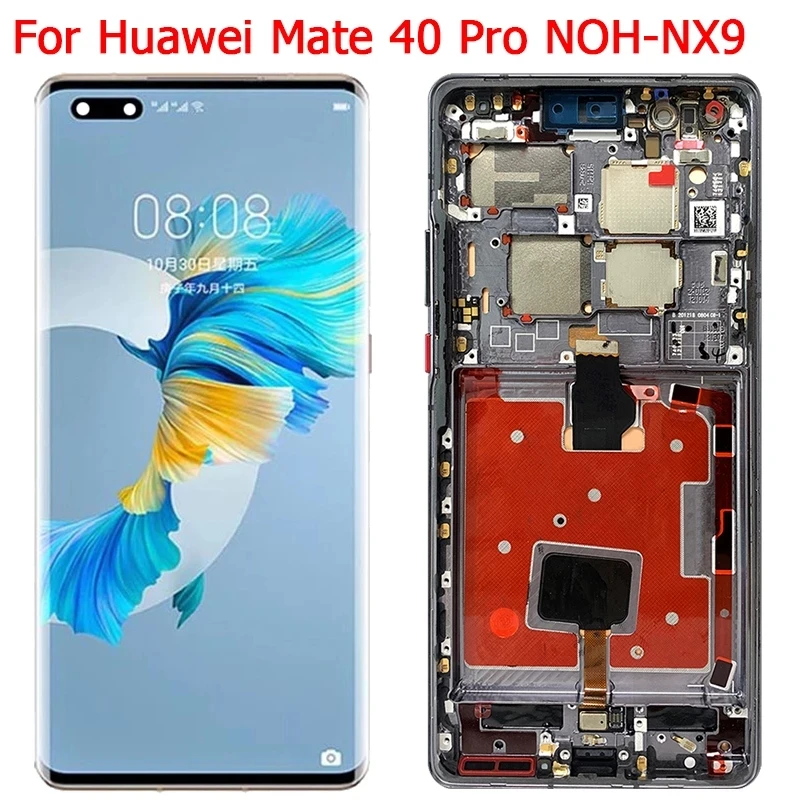 

Original For Huawei Mate 40 Pro LCD Display Screen With Frame For Mate40 Pro NOH-NX9 Display LCD Touch Screen Digitizer Parts