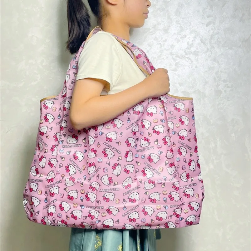 

Sanrio Hello Kitty Eco-Friendly Reusable Bag Anime Action Figure Merchandise Decoration Waterproof Cute Cartoon Convenience Pack