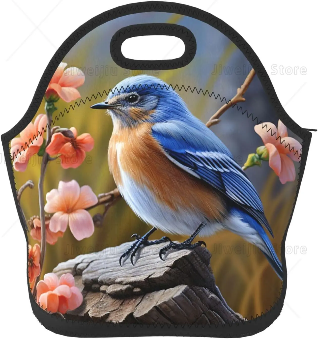 

Eastern Bluebird Lunch Bag for Women Insulated Tote Bags Reusable Box for Men Leakproof Cooler Container